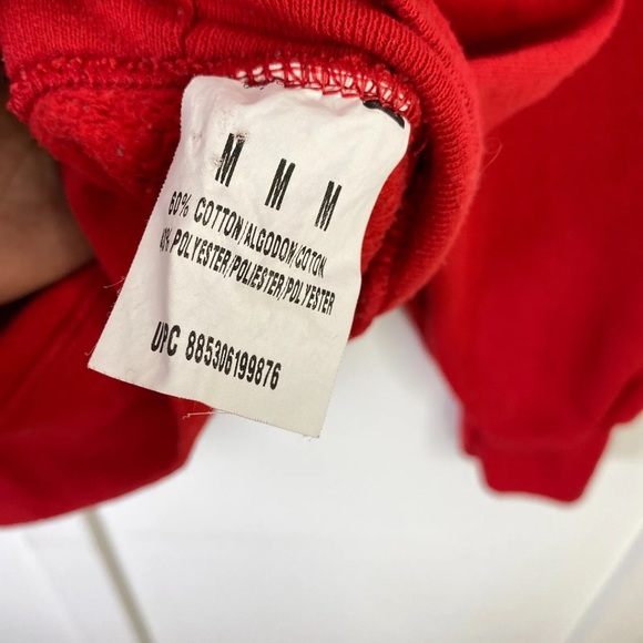 Vintage Nokia Fruit of the Loom Jumper Sweatshirt Red Medium - Picture 4 of 8